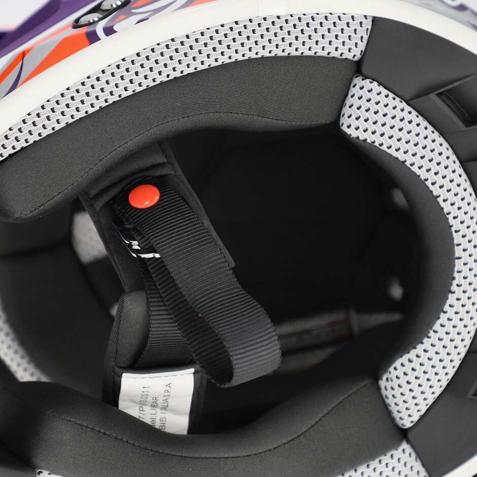 Acerbis LINEAR 2206 Purple White Motocross Helmet