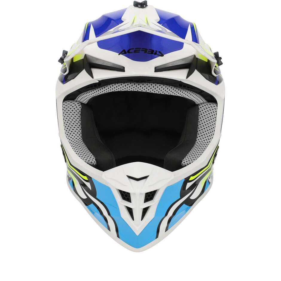 Acerbis LINEAR 2206 Weiß Blau Motocross Helm