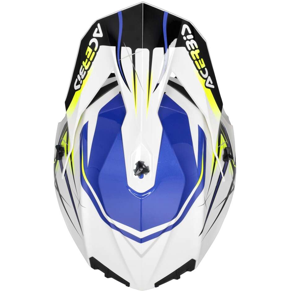 Acerbis LINEAR 2206 Weiß Blau Motocross Helm