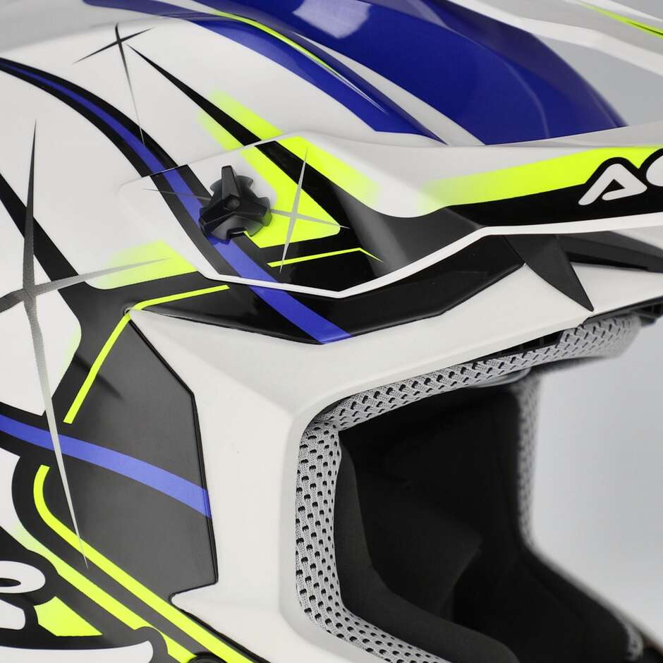 Acerbis LINEAR 2206 Weiß Blau Motocross Helm