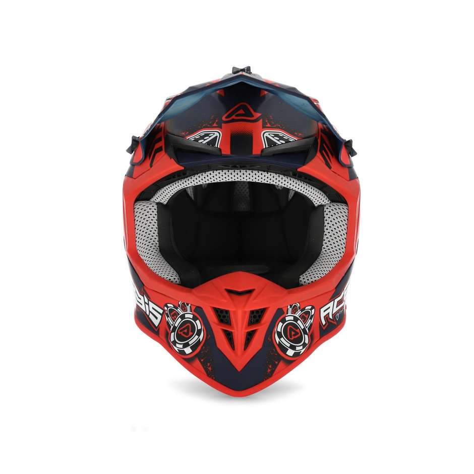 Acerbis LINEAR Blue Red Cross Enduro Motorcycle Helmet
