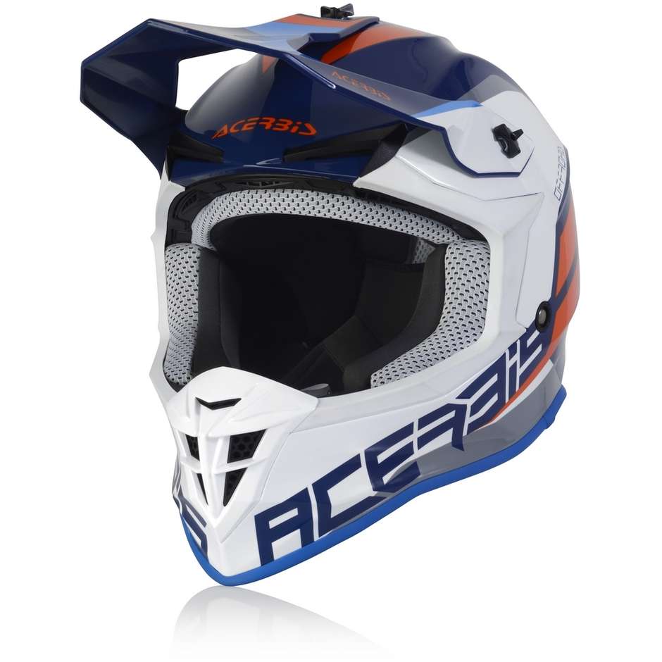 Acerbis LINEAR Blue White Cross Enduro Motorcycle Helmet