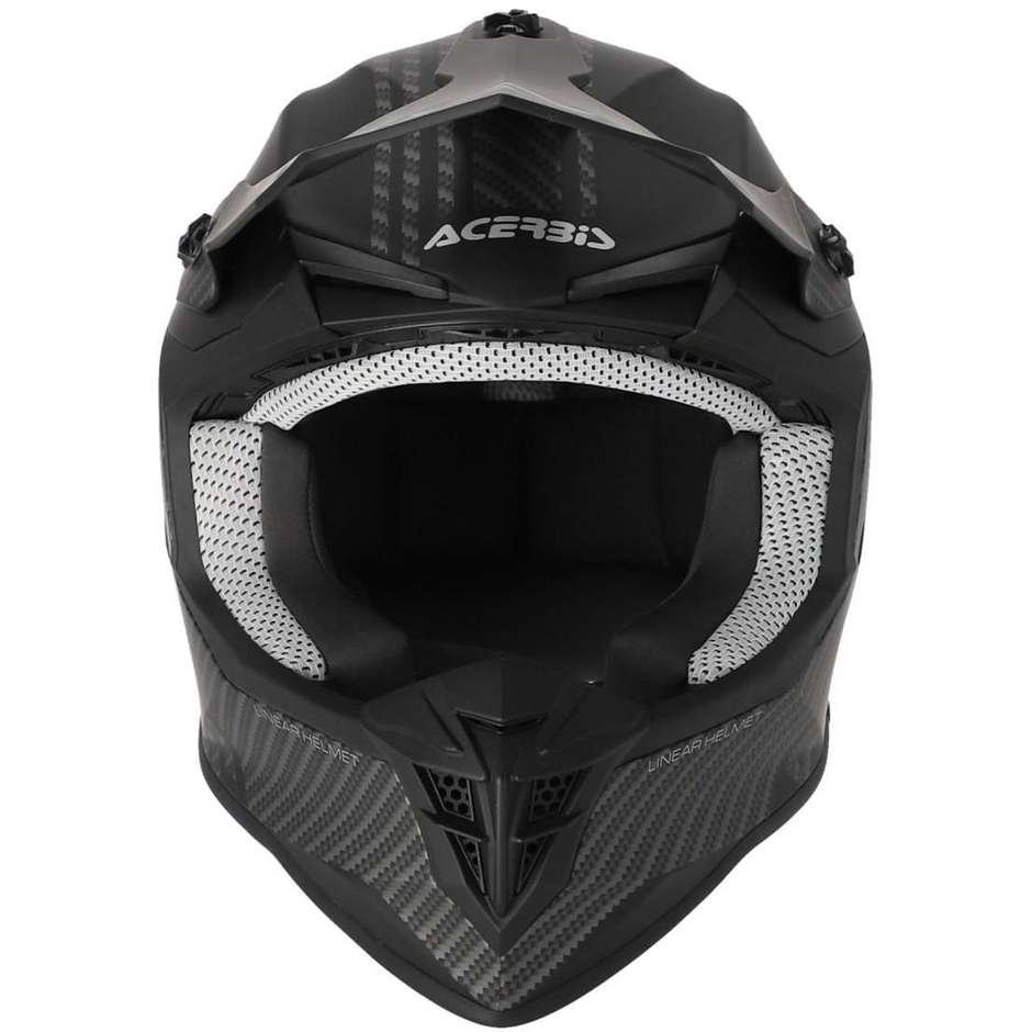 Acerbis LINEAR Cross Enduro Motorcycle Helmet Black Black