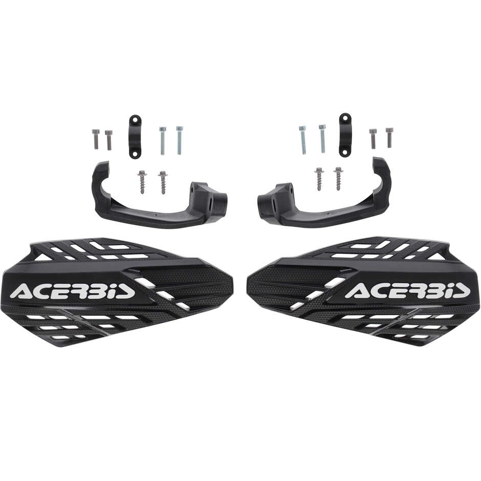 Acerbis LINEAR VENTED Cross Enduro Handguards Black White