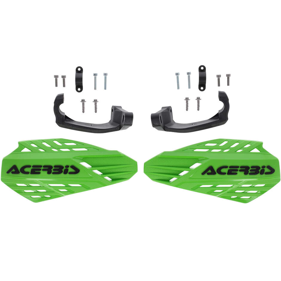 Acerbis LINEAR VENTED Cross Enduro Handguards Green Black