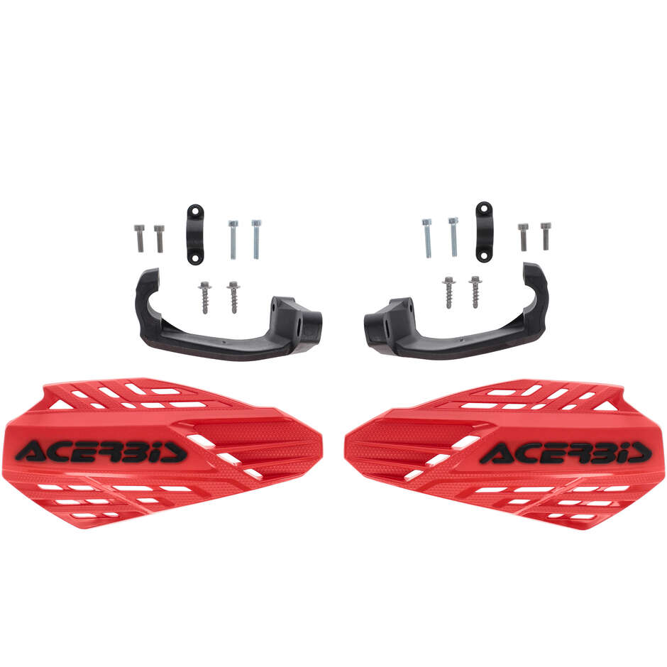 Acerbis LINEAR VENTED Cross Enduro Handguards Red Black