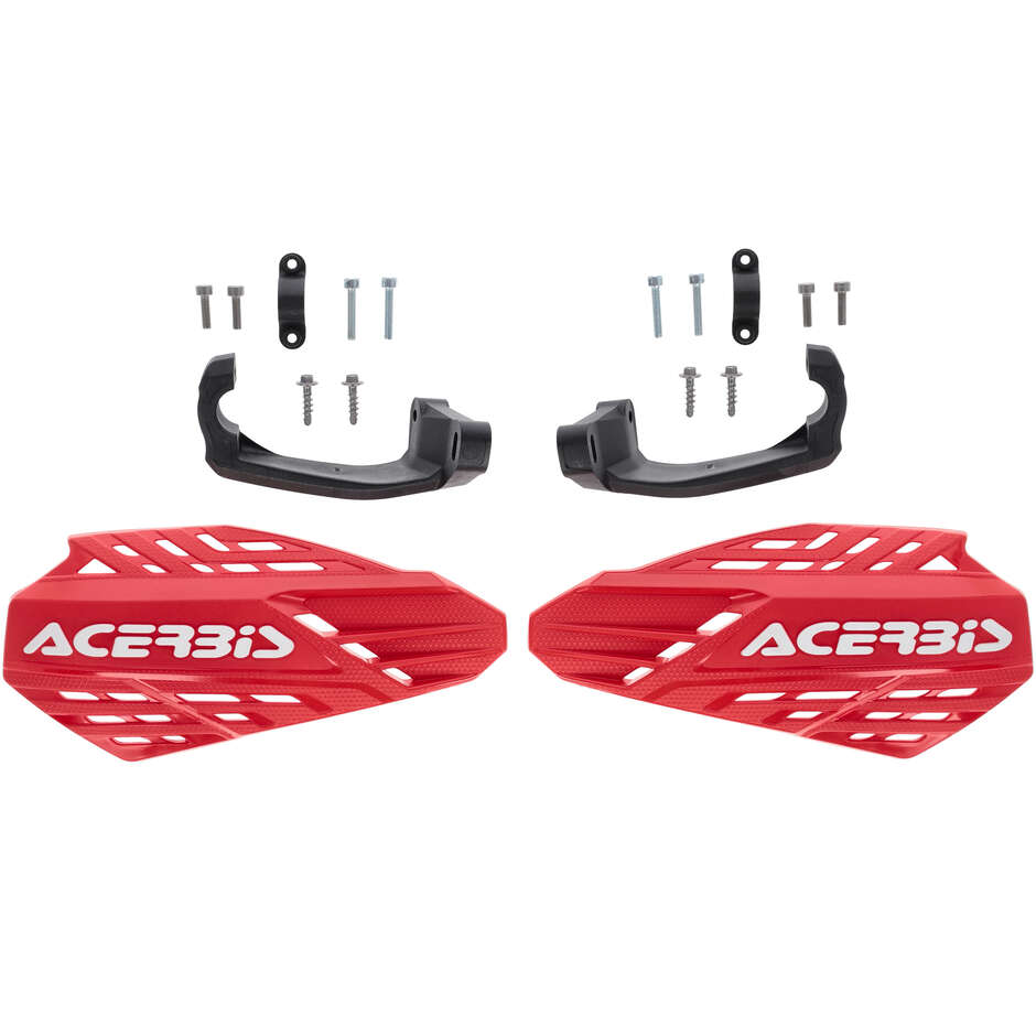 Acerbis LINEAR VENTED Cross Enduro Handguards Red White