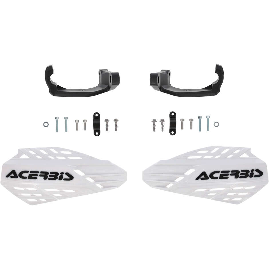 Acerbis LINEAR VENTED Cross Enduro Handguards White Black
