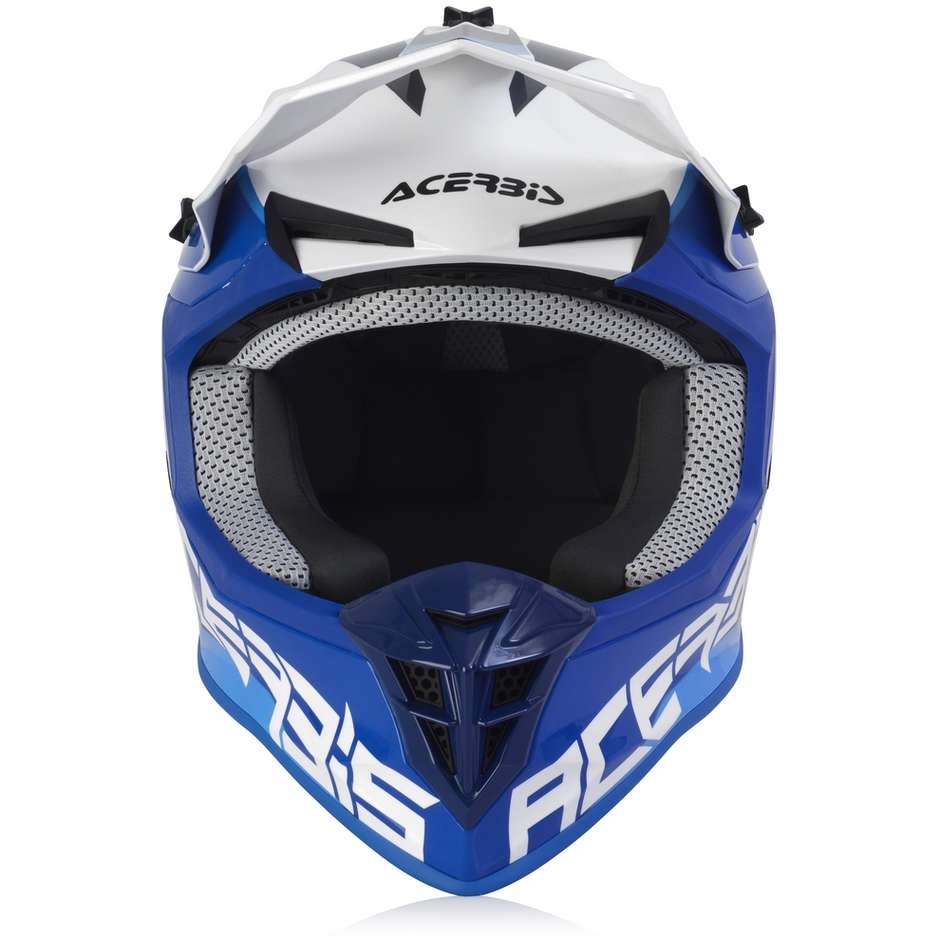Acerbis LINEAR White Blue Cross Enduro Motorcycle Helmet