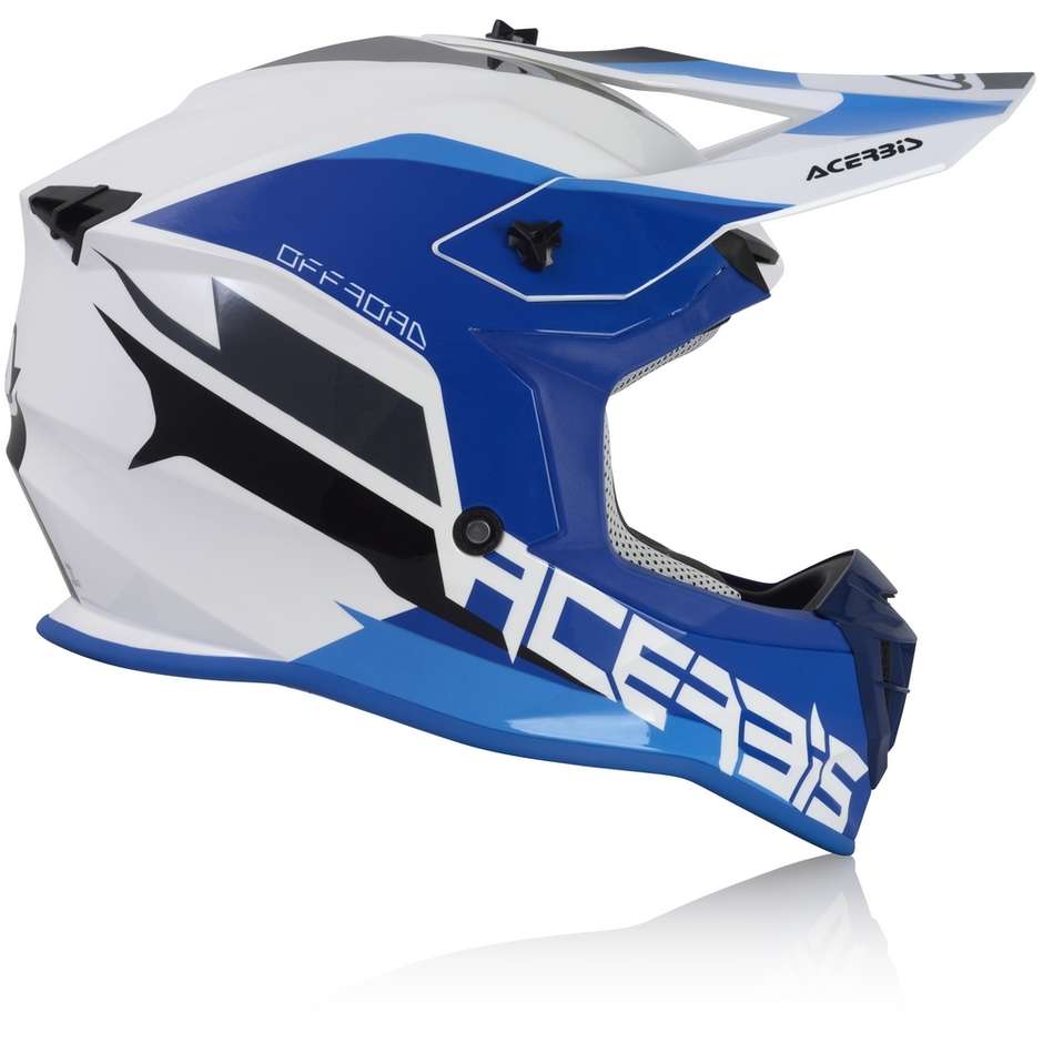 Acerbis LINEAR White Blue Cross Enduro Motorcycle Helmet
