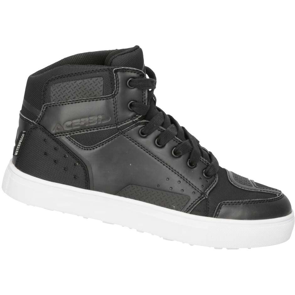 Acerbis LOCK Casual CE Motorcycle Shoe Black 2 Red Laces