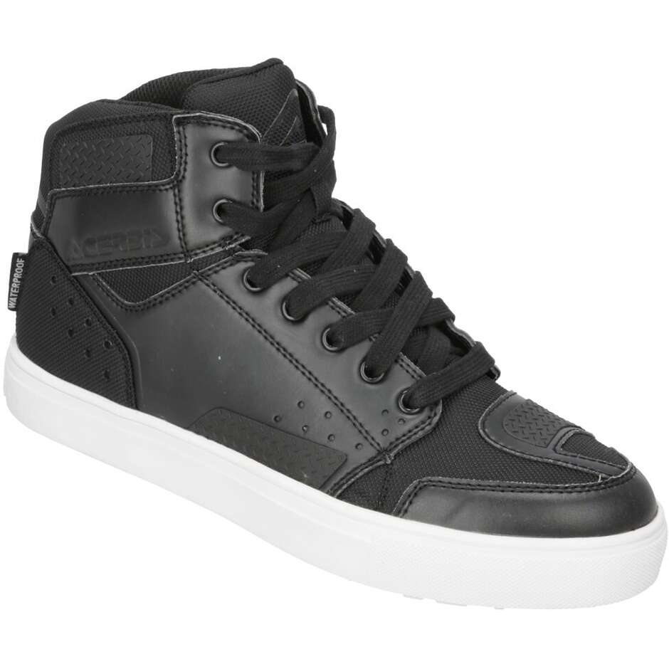 Acerbis LOCK Casual CE Motorcycle Shoe Black 2 Red Laces