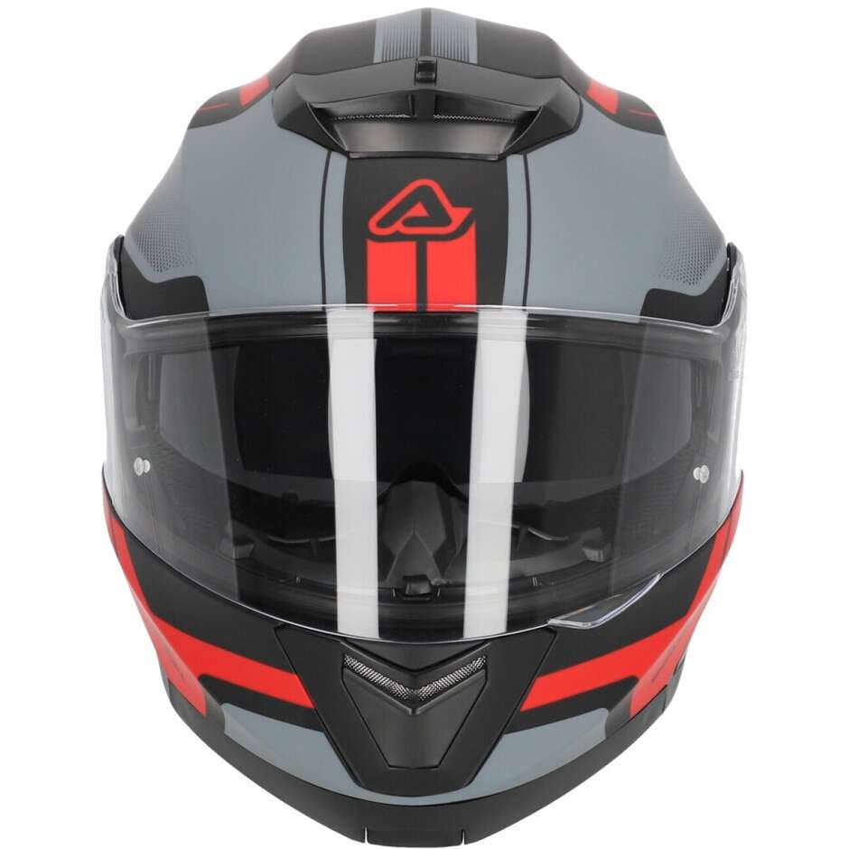 Acerbis Modular Motorcycle Helmet Double Visor SEREL 22.06 Black Red Matt