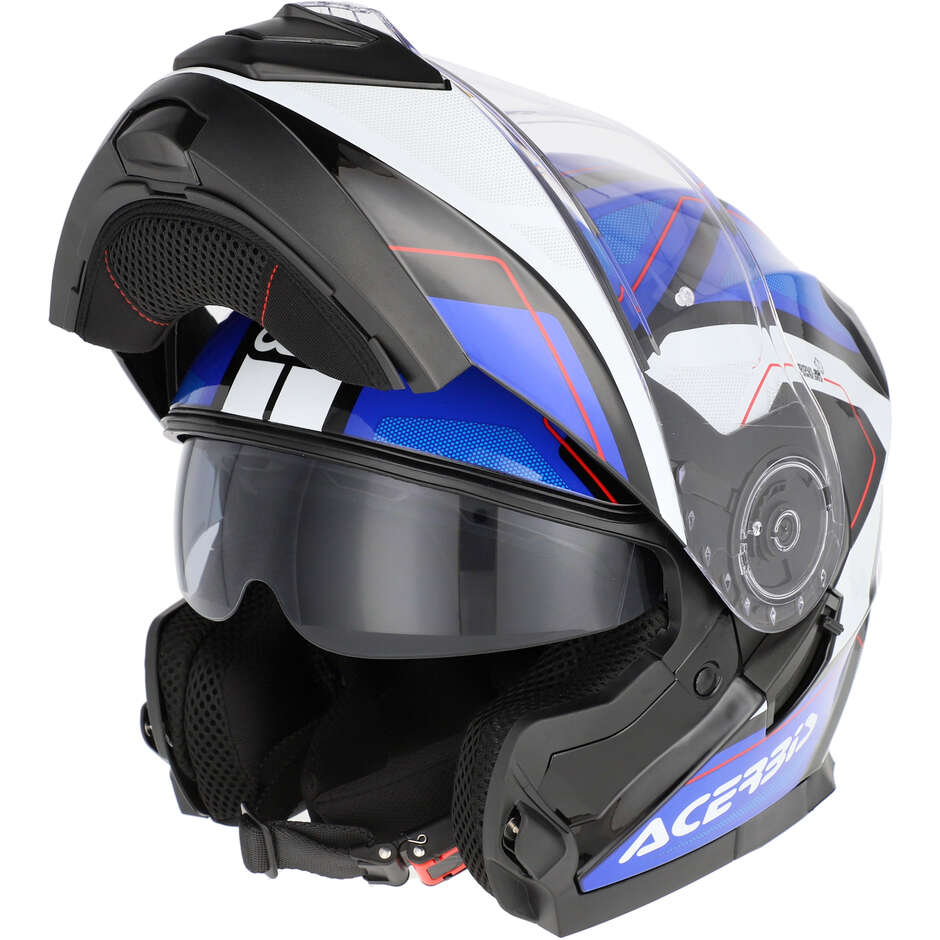 Acerbis Modular Motorcycle Helmet Double Visor SEREL 22.06 Blue White