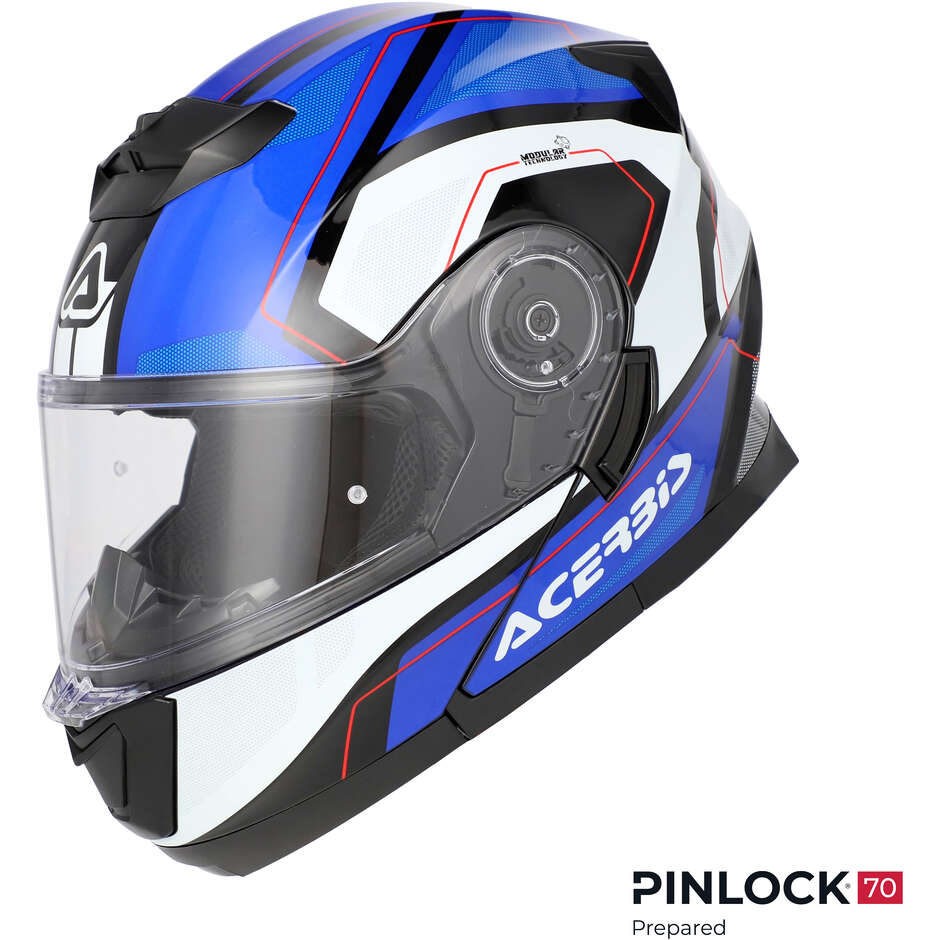 Acerbis Modular Motorcycle Helmet Double Visor SEREL 22.06 Blue White