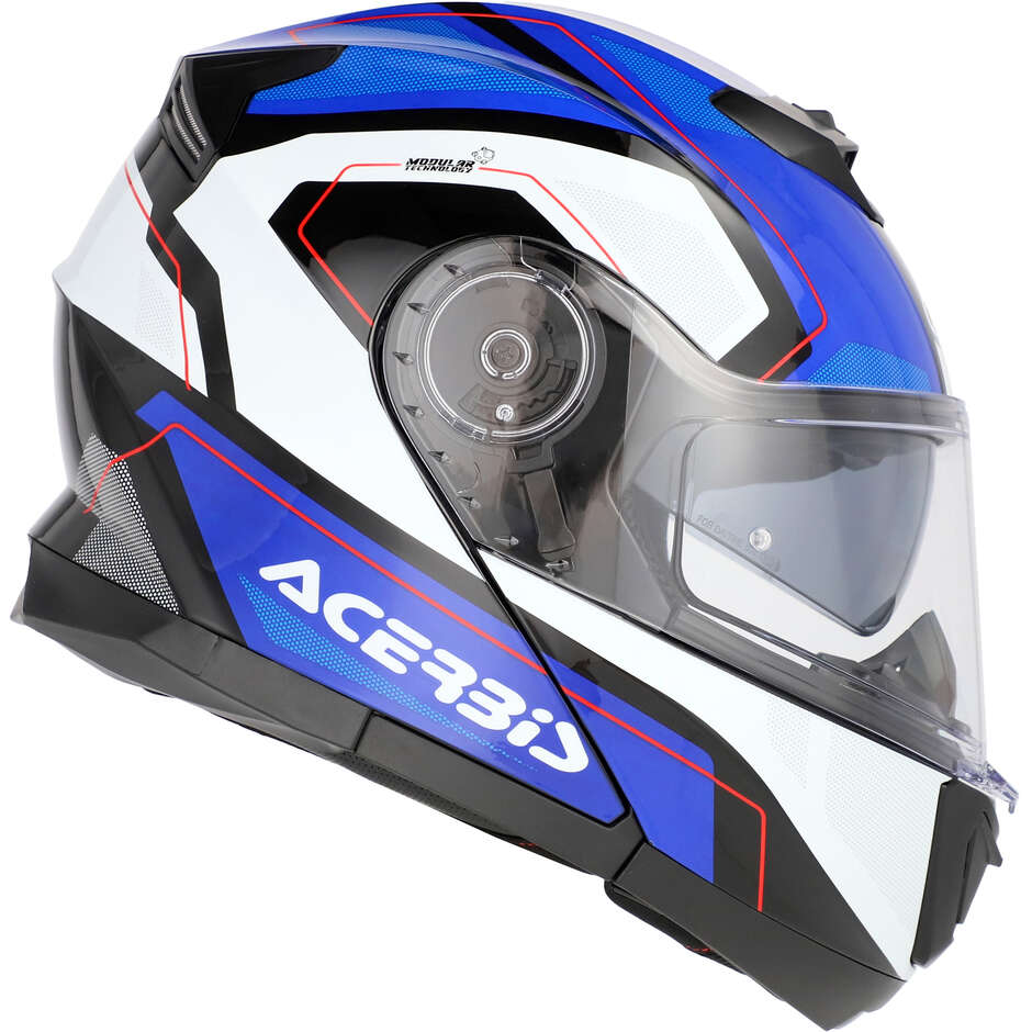 Acerbis Modular Motorcycle Helmet Double Visor SEREL 22.06 Blue White