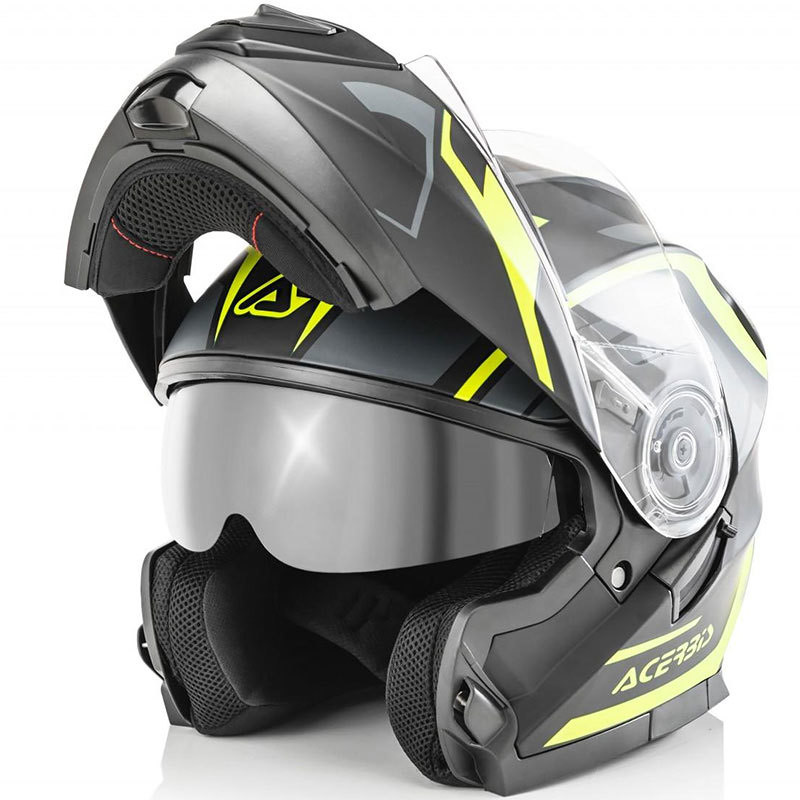 Motorradhelm Herren Motorradhelm ACERBIS Serel 22.06 Motorrad Klapphelm, Mattschwarz, Größe Schuberth C5 Klapphelm