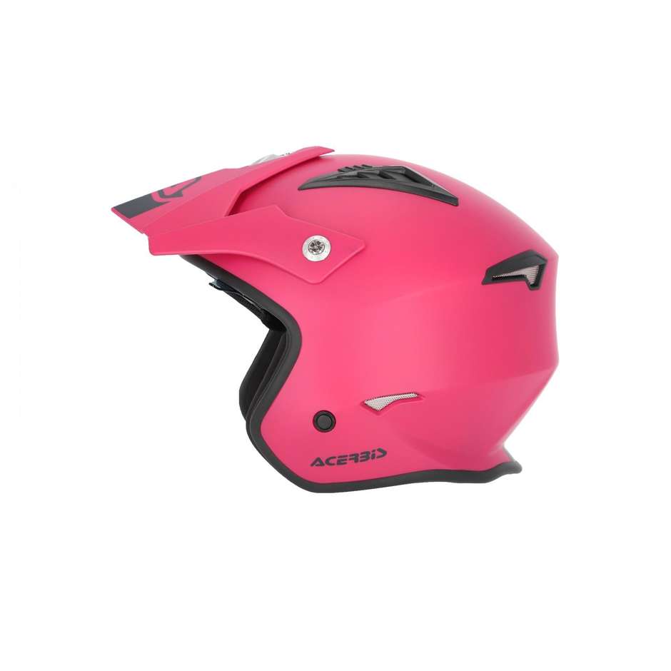 Acerbis Motorcycle Jet Helmet Model ARIA Ciclamino Fluo