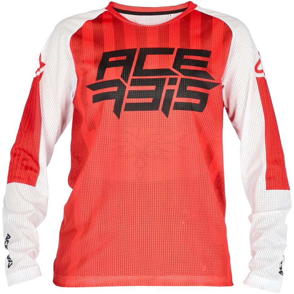 Acerbis MX-J WINDY FIVE VENTED Kid's MTB Motorcycle Jersey Red White