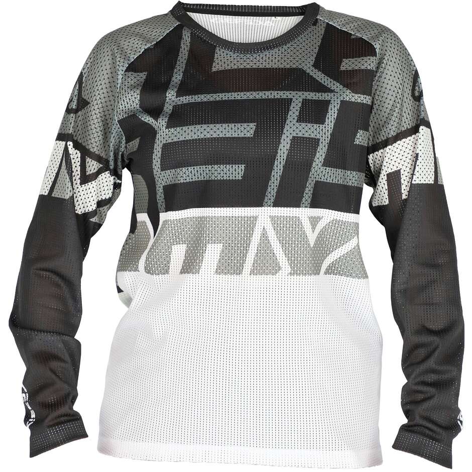 Acerbis MX-J WINDY FOUR VENTED Child MTB Motorcycle Jersey Black White