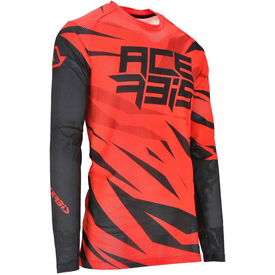 Acerbis MX J-WINDY FOUR VENTED Mtb Motorcycle Jersey Black Red