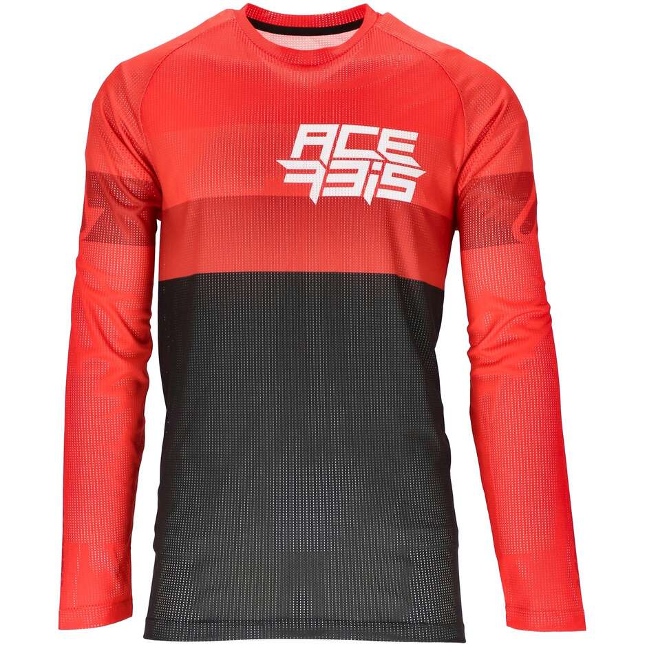 Acerbis MX J-WINDY THREE VENTED Mtb Motorcycle Jersey Red Black