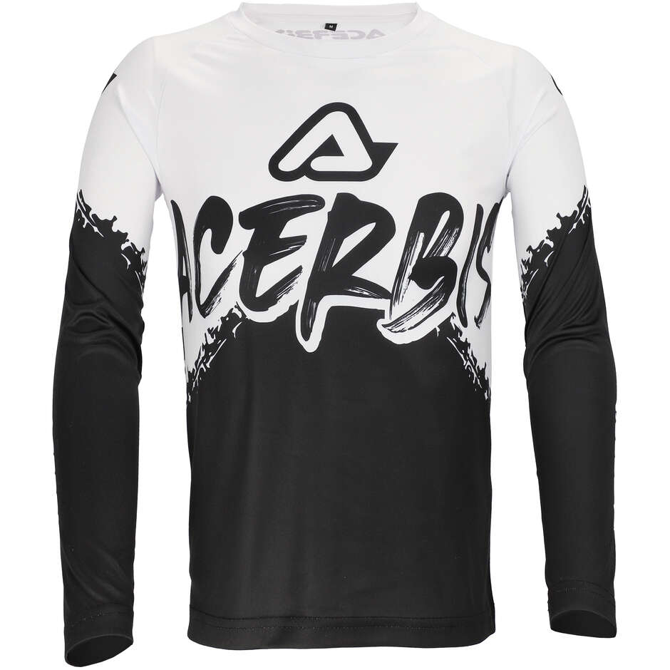 Acerbis MX LINEAR KID Kinder Motocross Trikot Schwarz Weiß