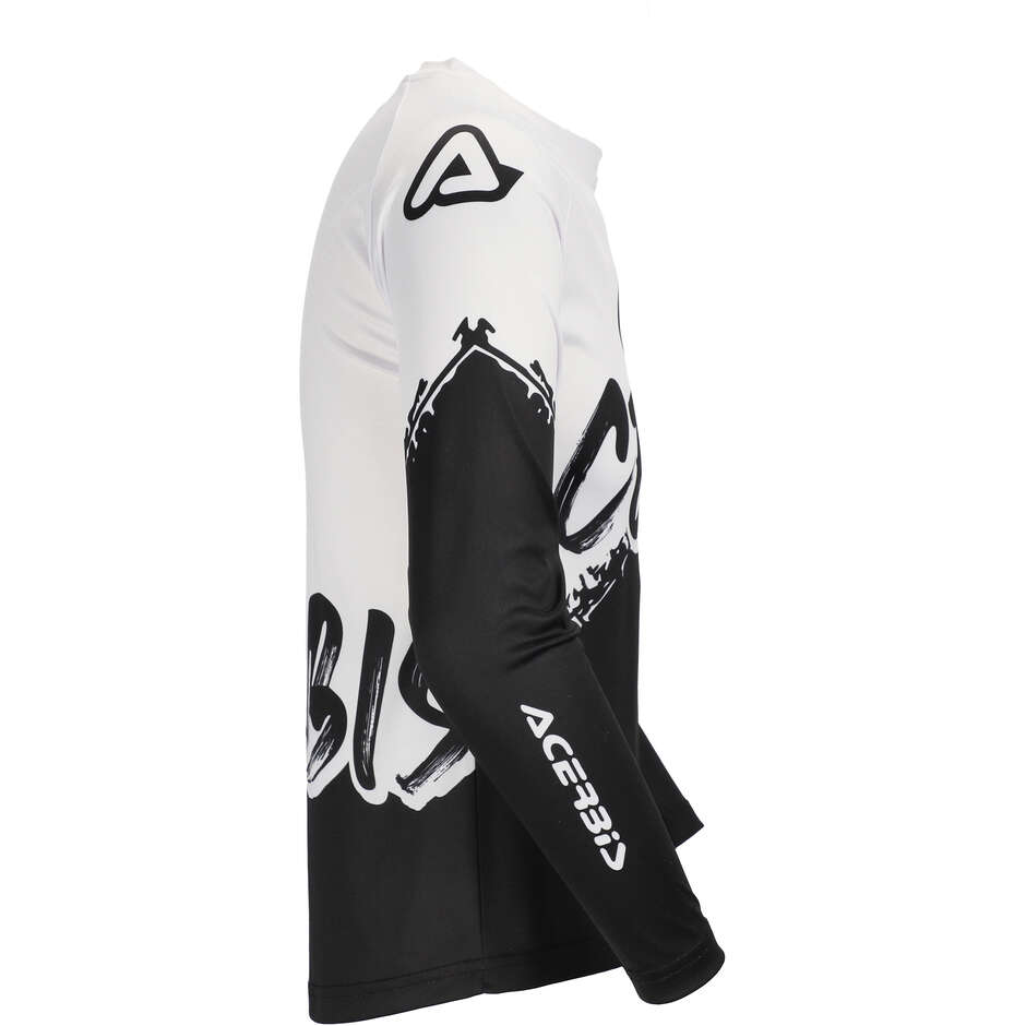 Acerbis MX LINEAR KID Kinder Motocross Trikot Schwarz Weiß