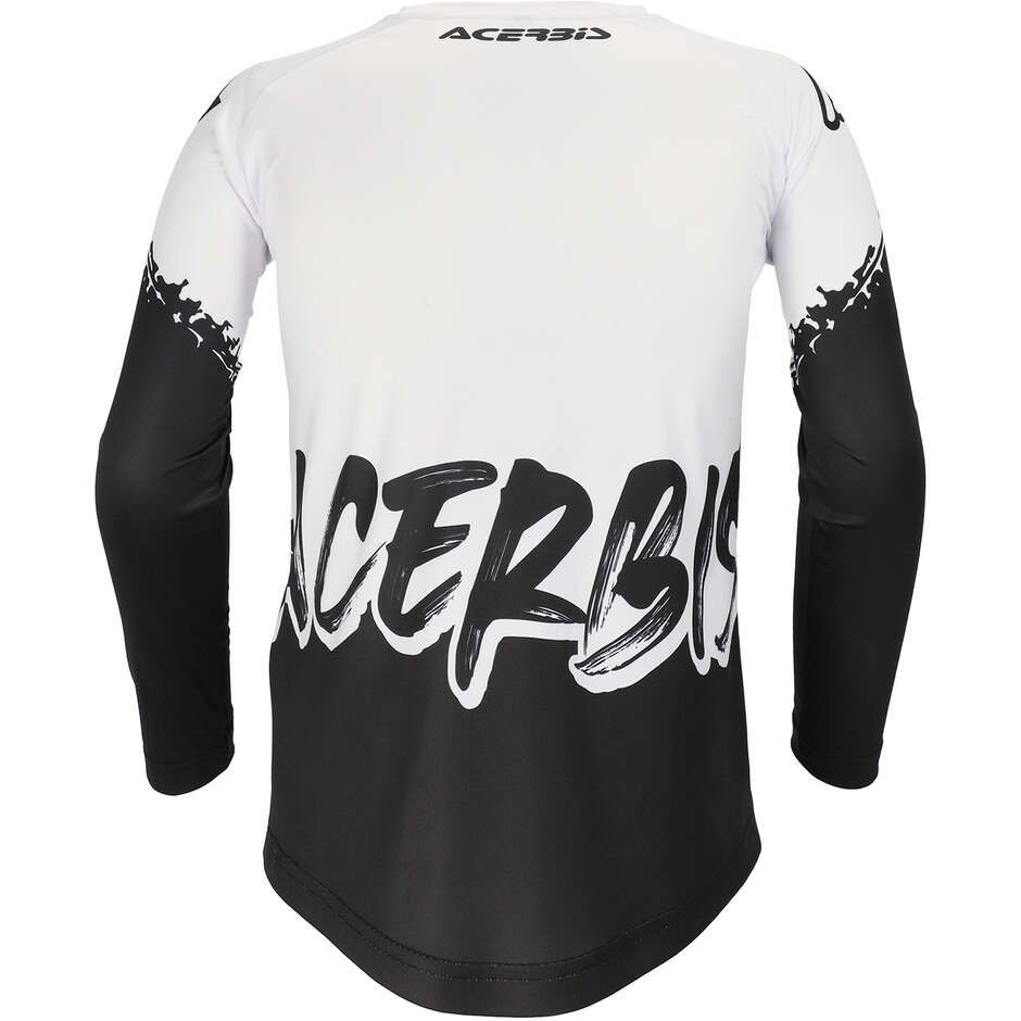 Acerbis MX LINEAR KID Kinder Motocross Trikot Schwarz Weiß