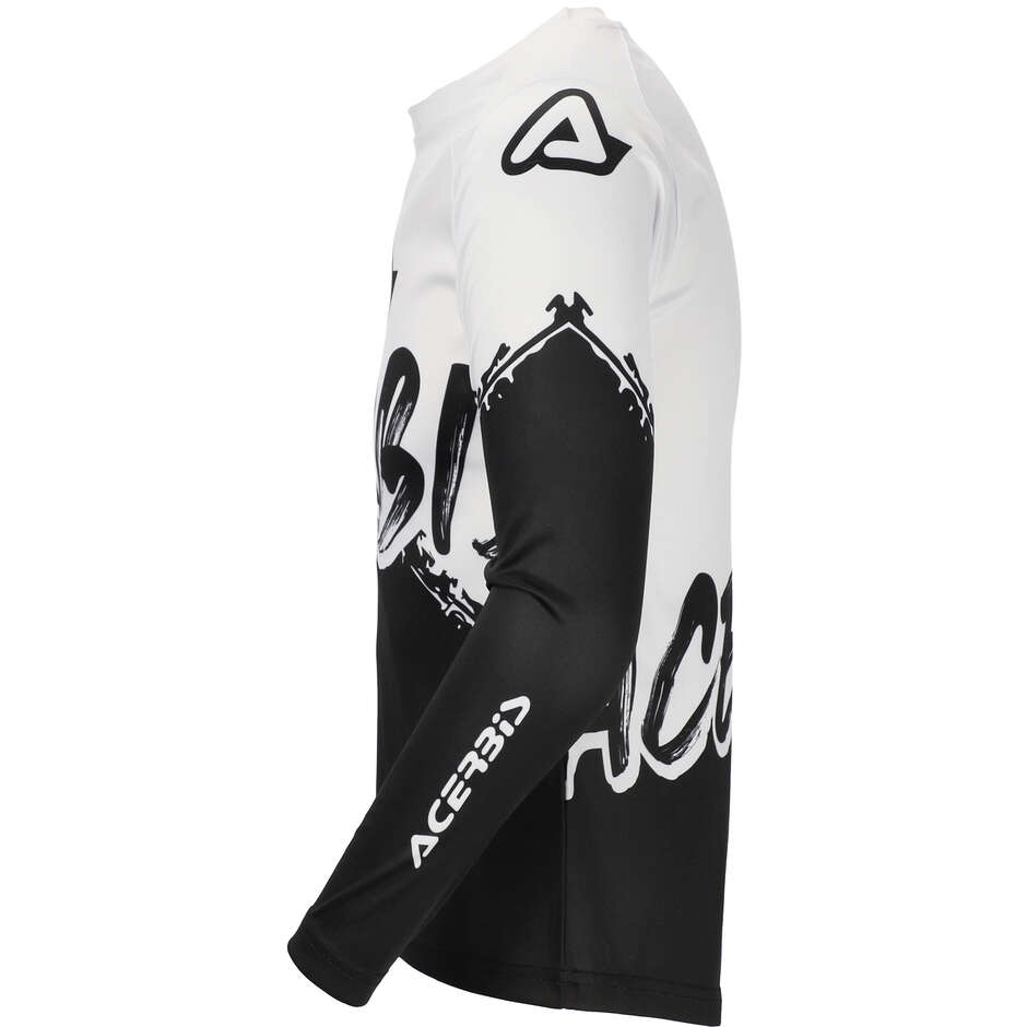 Acerbis MX LINEAR KID Kinder Motocross Trikot Schwarz Weiß
