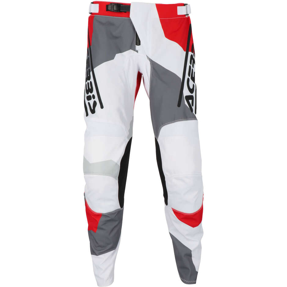 ACERBIS MX LINEAR SUMBAWA Motocross Enduro Pants White Grey Red