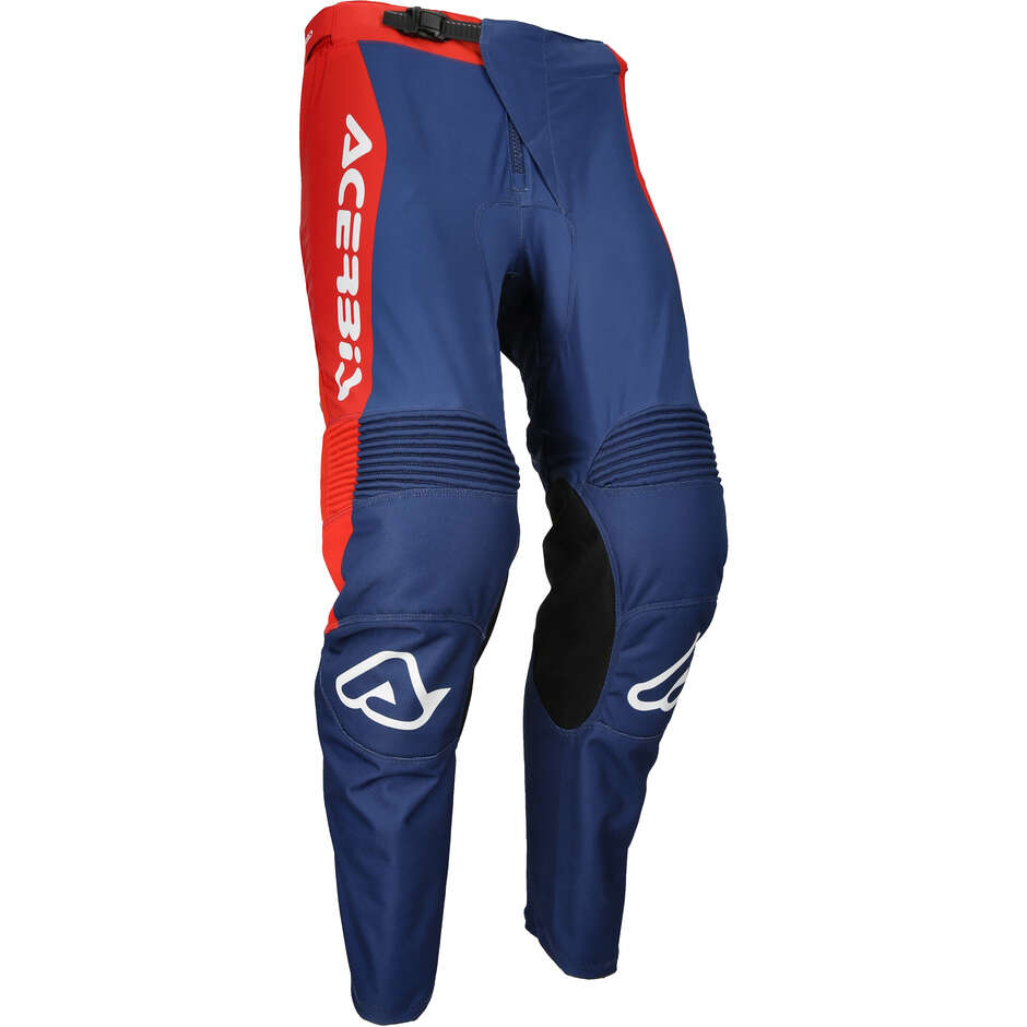 Acerbis MX TRACK INC. Red/Blue Cross Enduro Motorcycle Pants