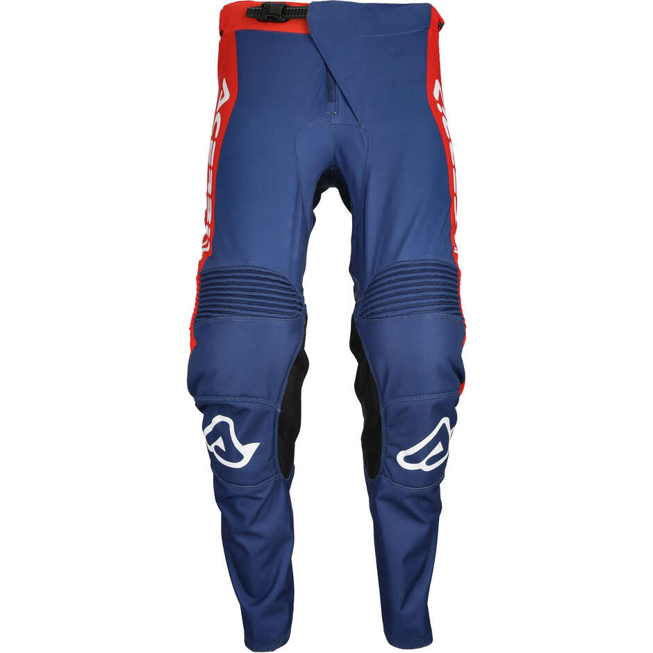 Acerbis MX TRACK INC. Red/Blue Cross Enduro Motorcycle Pants
