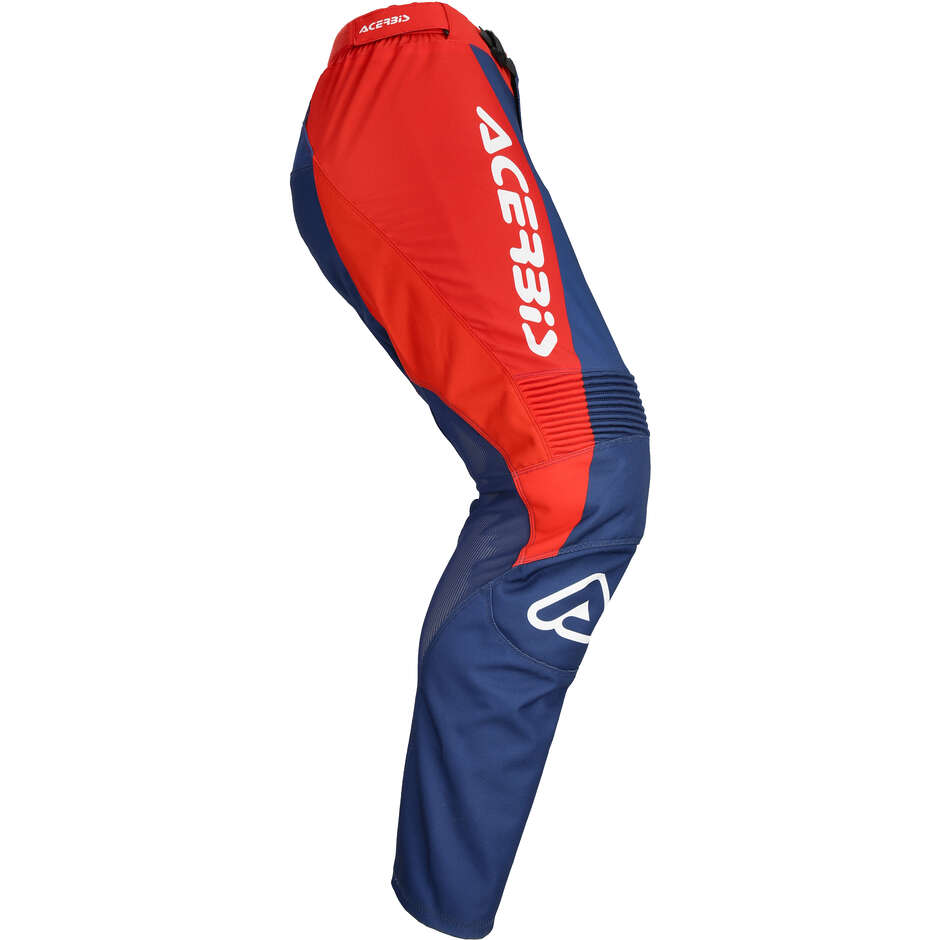 Acerbis MX TRACK INC. Red/Blue Cross Enduro Motorcycle Pants