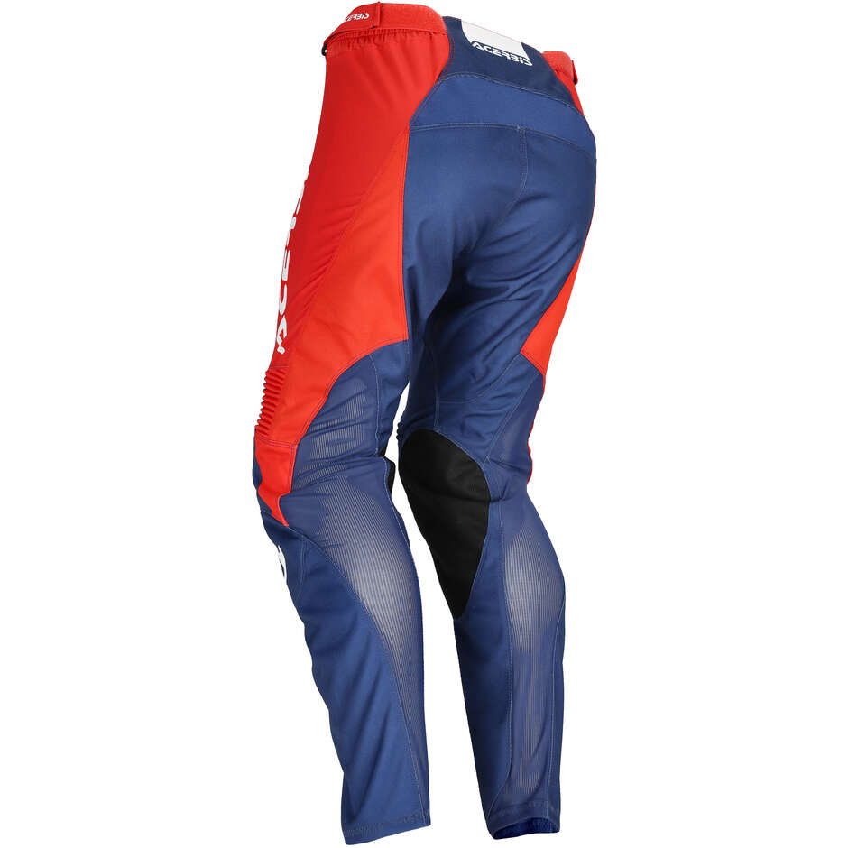 Acerbis MX TRACK INC. Red/Blue Cross Enduro Motorcycle Pants