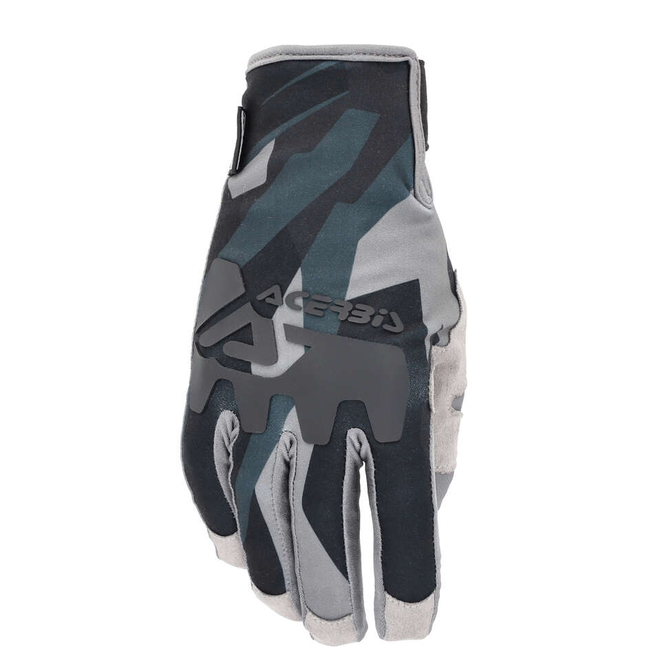 Acerbis MX-WP 2.0 Motocross-Handschuhe Hellgrau Dunkelgrau