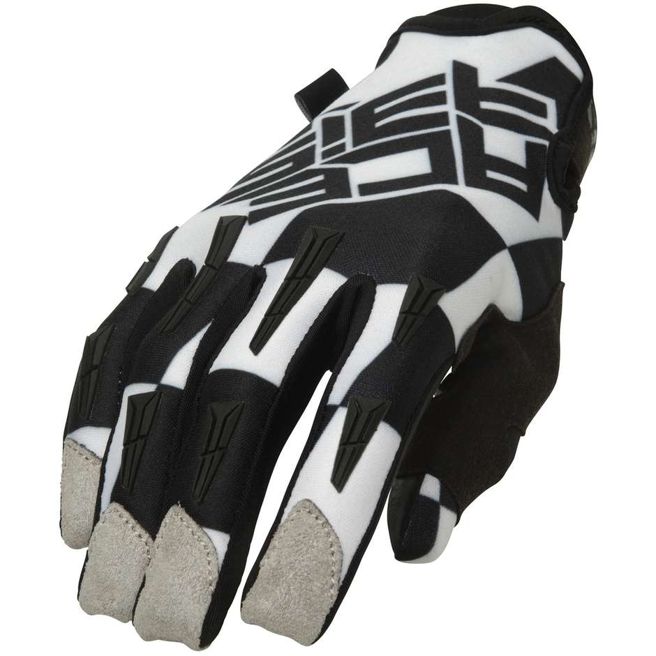 Acerbis MX XH Black White Cross Enduro Motorcycle Gloves