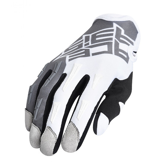 Acerbis MX XH Cross Enduro Motorcycle Gloves Gray White