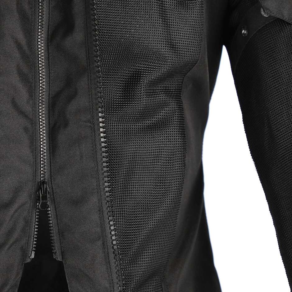 Acerbis Neue RAMSEY LADY My Vented 2.0 Damen-Sommer-Motorradjacke aus Stoff, Schwarz/Rosa