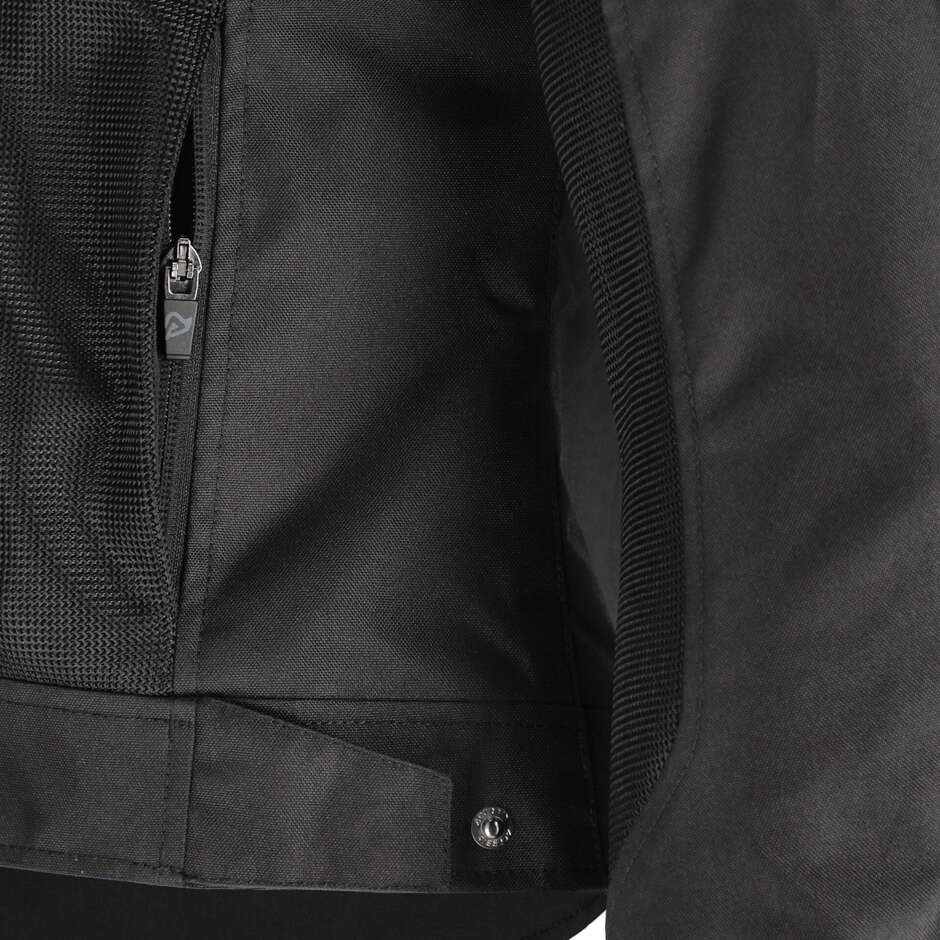Acerbis Neue RAMSEY LADY My Vented 2.0 Damen-Sommer-Motorradjacke aus Stoff, Schwarz/Rosa