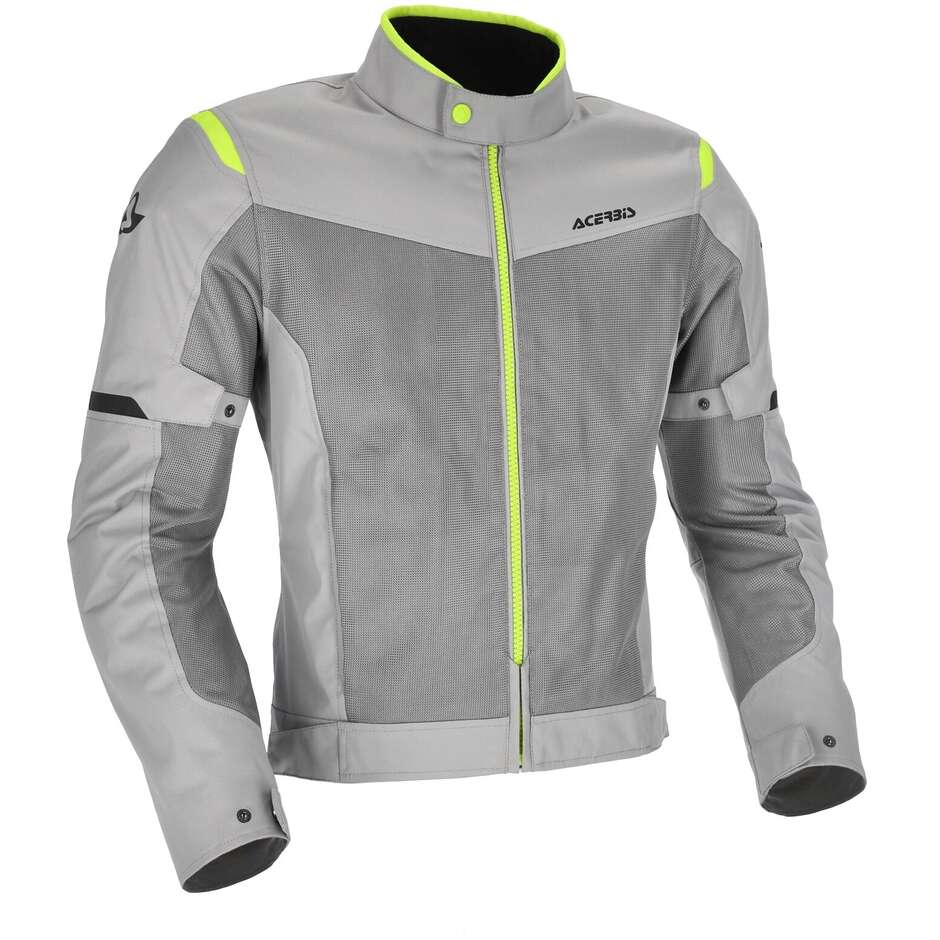 Acerbis Neue RAMSEY My Vented 2.0 CE Perforierte Sommer-Motorradjacke Grau Gelb