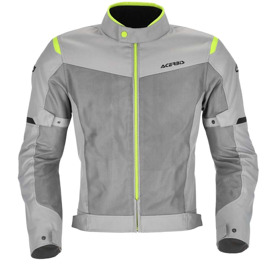 Acerbis Neue RAMSEY My Vented 2.0 CE Perforierte Sommer-Motorradjacke Grau Gelb