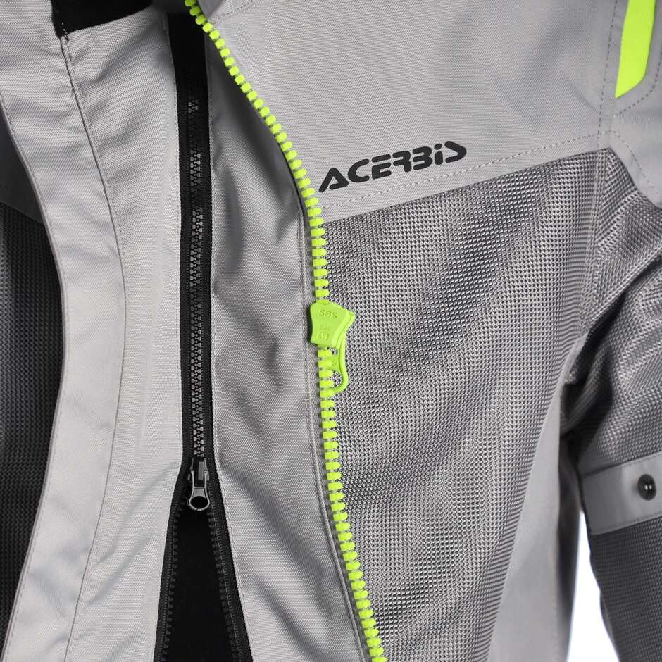 Acerbis Neue RAMSEY My Vented 2.0 CE Perforierte Sommer-Motorradjacke Grau Gelb