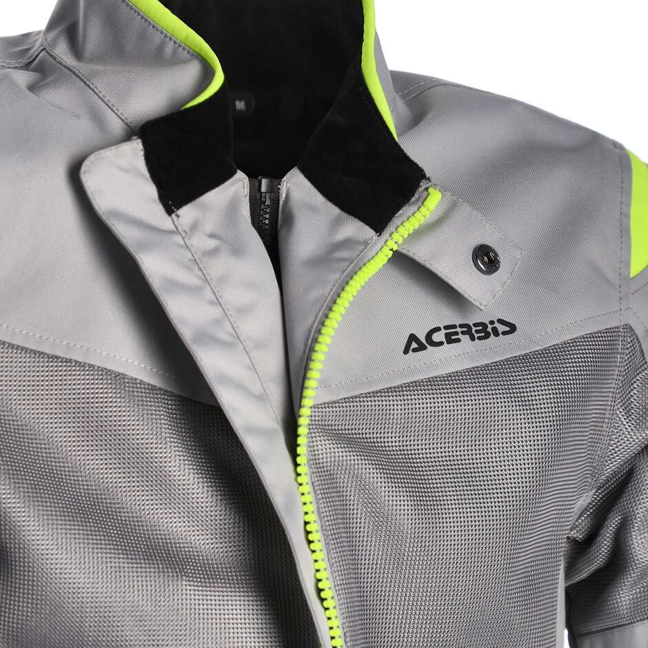 Acerbis Neue RAMSEY My Vented 2.0 CE Perforierte Sommer-Motorradjacke Grau Gelb