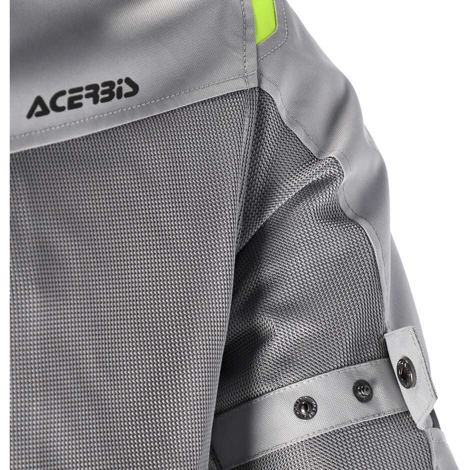 Acerbis Neue RAMSEY My Vented 2.0 CE Perforierte Sommer-Motorradjacke Grau Gelb