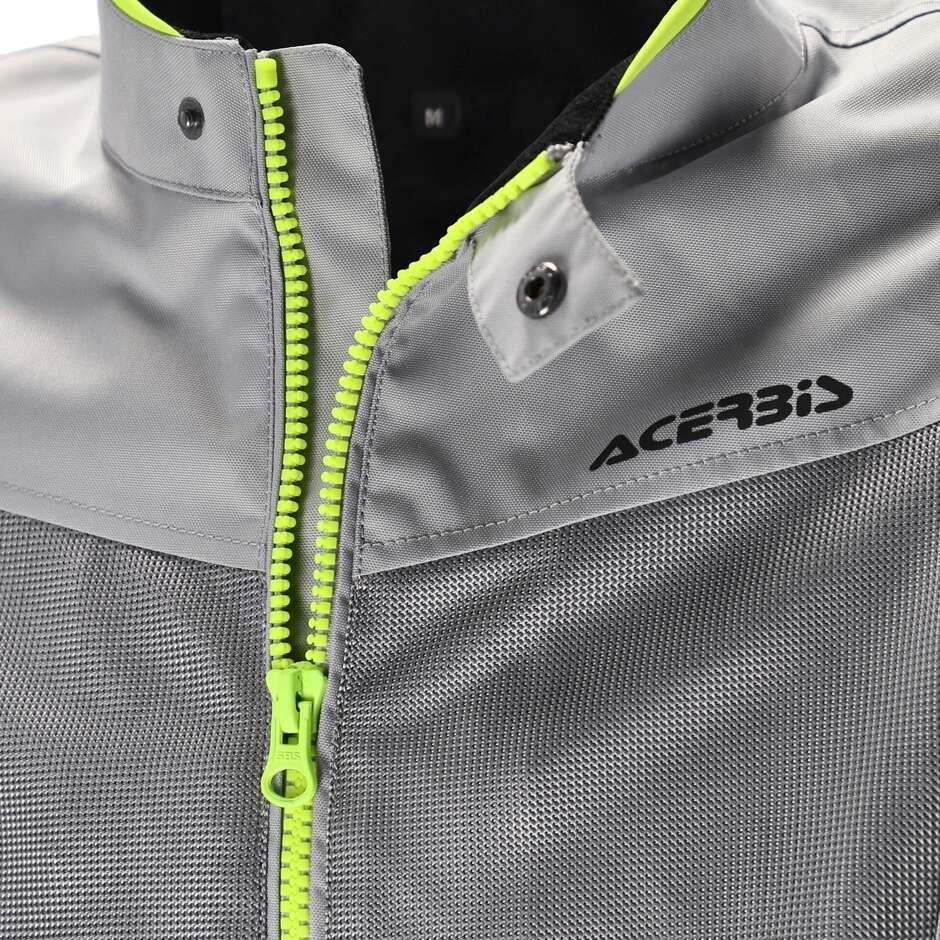 Acerbis Neue RAMSEY My Vented 2.0 CE Perforierte Sommer-Motorradjacke Grau Gelb
