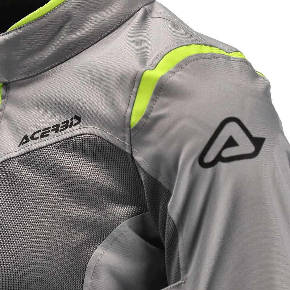 Acerbis New RAMSEY LADY My Vented 2.0 Summer Fabric Women's Motorcycle Jacket Grey Yellow