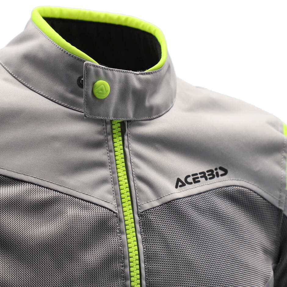 Acerbis New RAMSEY LADY My Vented 2.0 Summer Fabric Women's Motorcycle Jacket Grey Yellow