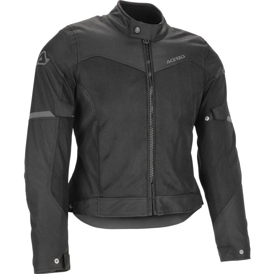 Acerbis New RAMSEY LADY My Vented 2.0 Veste de moto pour femme noire en tissu d'été