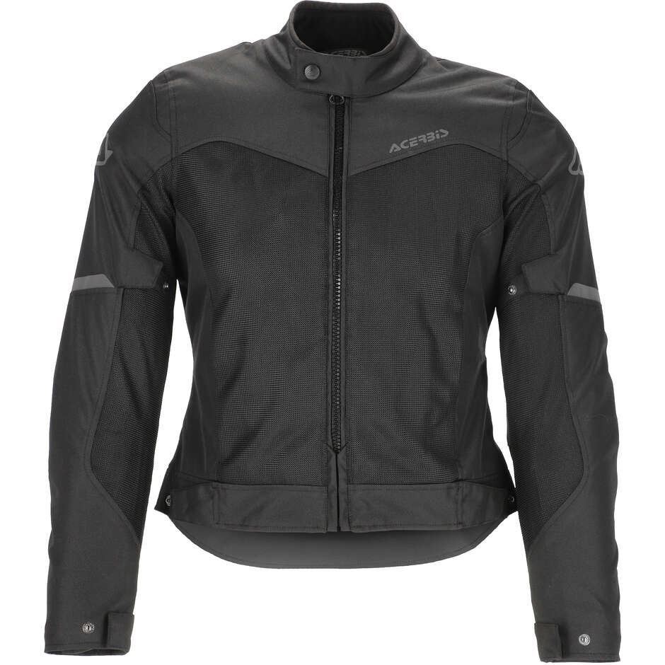 Acerbis New RAMSEY LADY My Vented 2.0 Veste de moto pour femme noire en tissu d'été